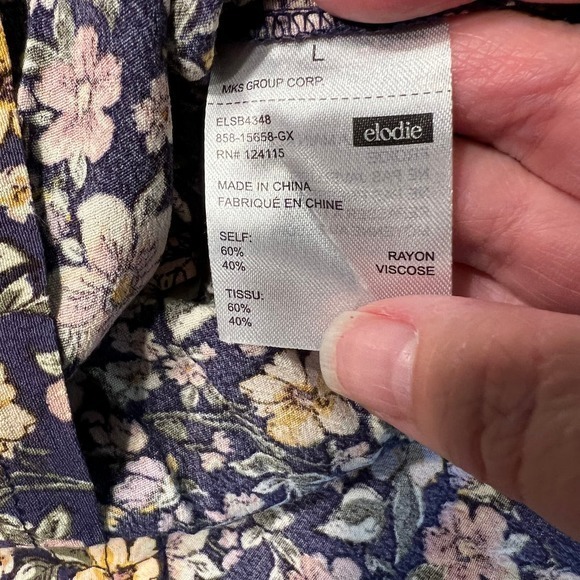 Elodie Womens Floral Skirt Size Large Mini Side Cut Out Side Zip - Picture 3 of 11